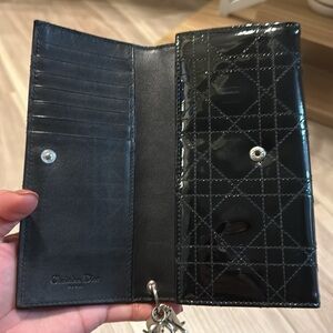 Christian Dior Black Patent Leather Wallet